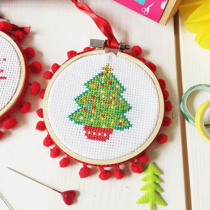 albero di natale punto croce