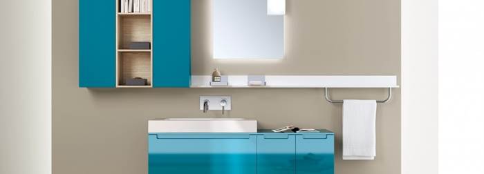 Mobile per lavabo colorato