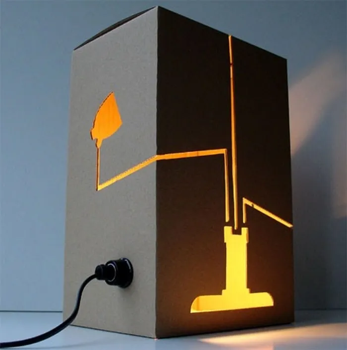 lampada cartone 