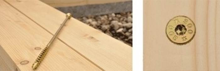 Vite per legno a zincatura gialla.