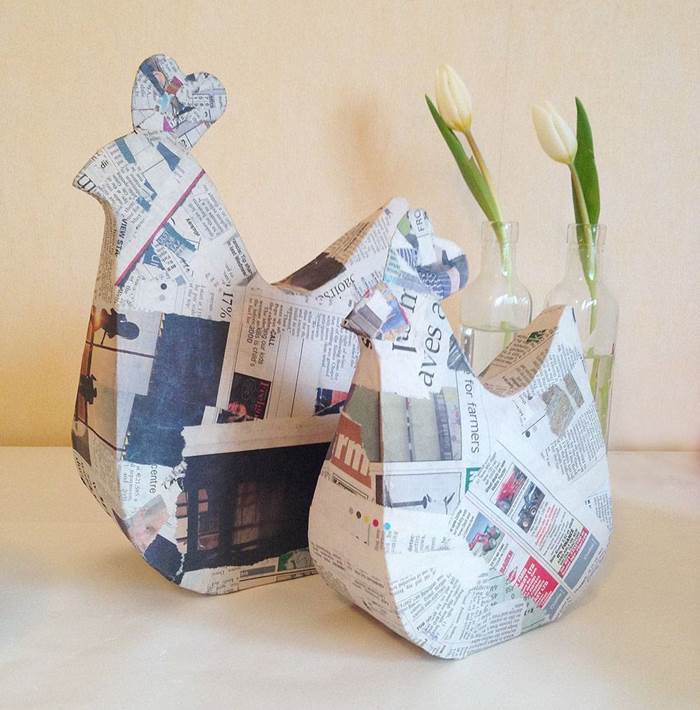 Una creazione in cartapesta