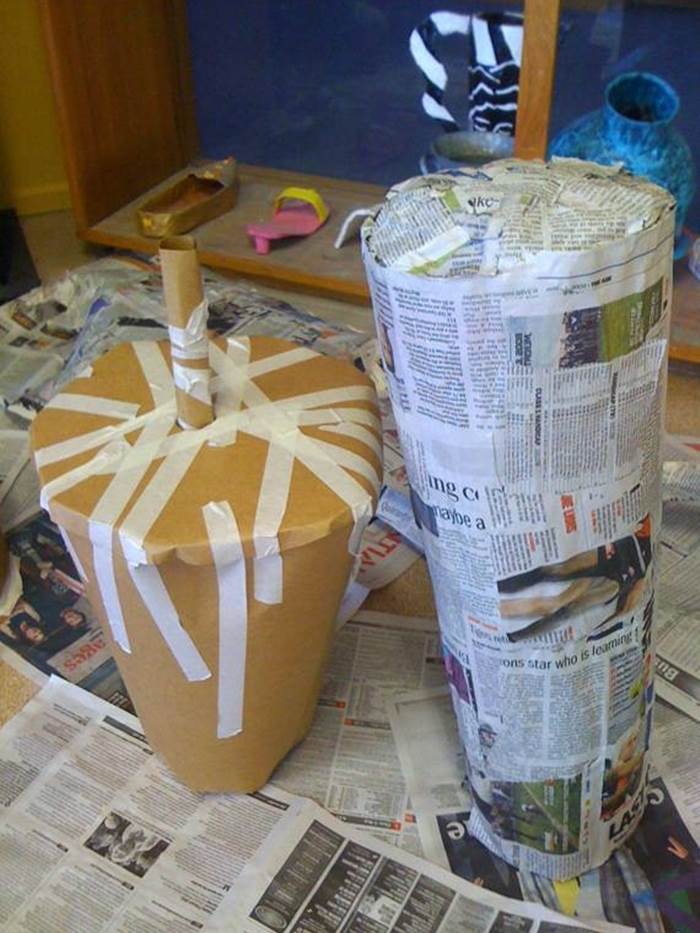 Fare un vaso con la cartapesta