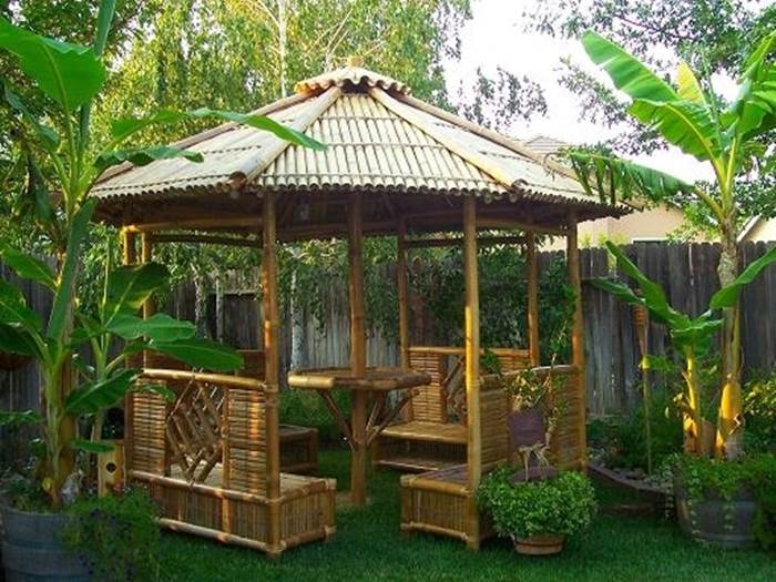 gazebo in bamboo