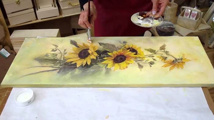 decupage di girasoli