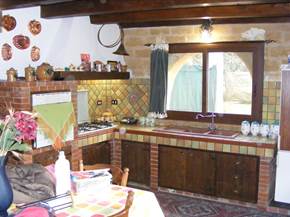 Cucina in muratura rustica