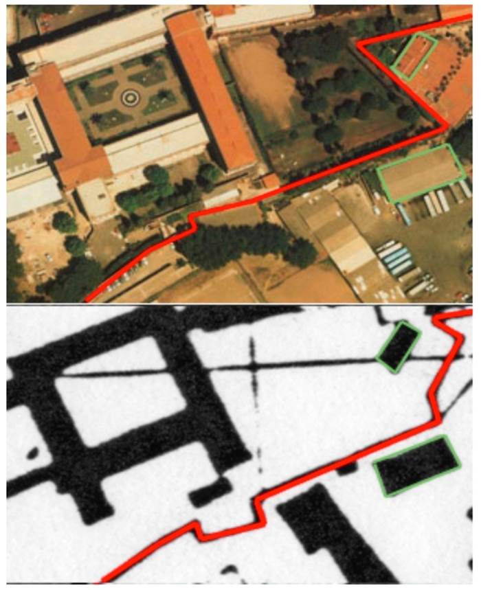 Confronto tra cartografia e fotografia aerea per mappatura catastale