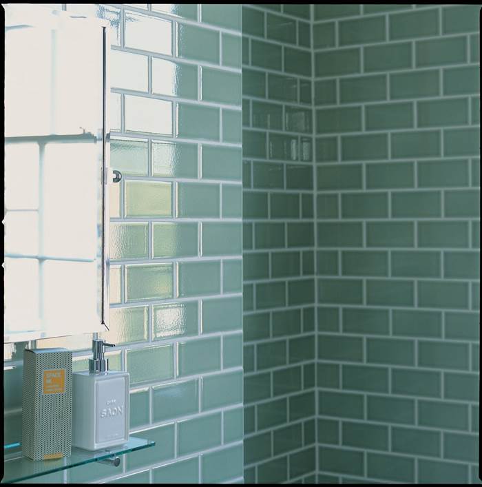 Pareti piastrellate di un bagno