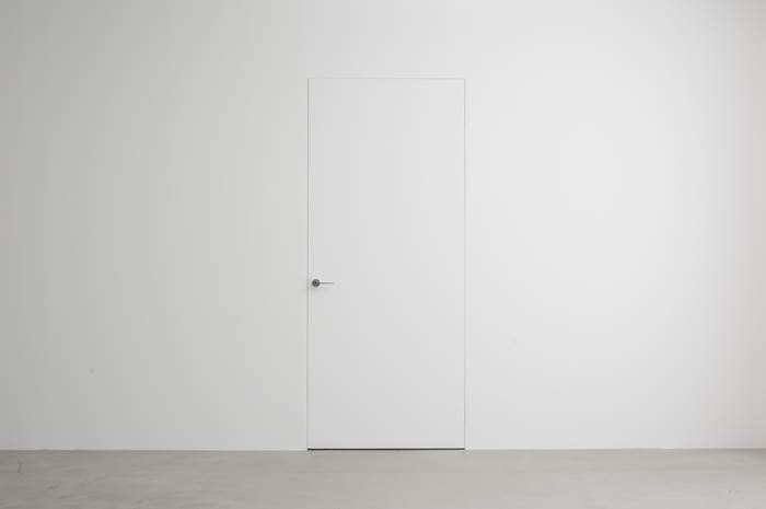 porta in cartongesso montata