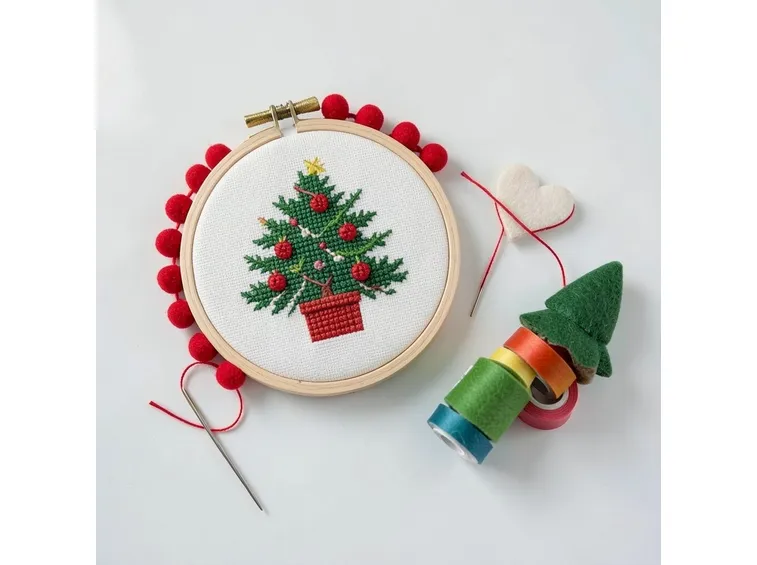 albero di natale punto croce