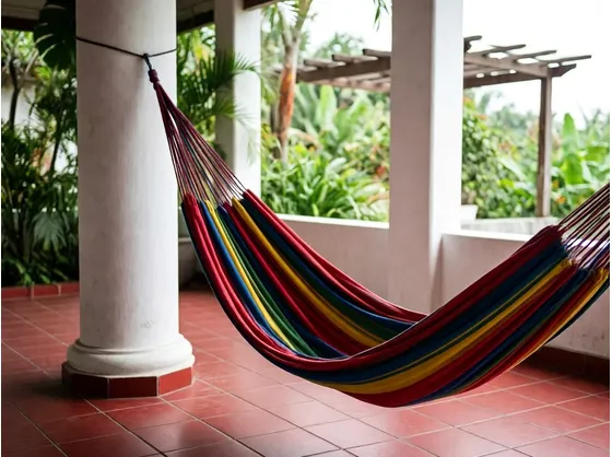 Un'amaca sul terrazzo può trasformare lo spazio esterno in un piccolo paradiso personale