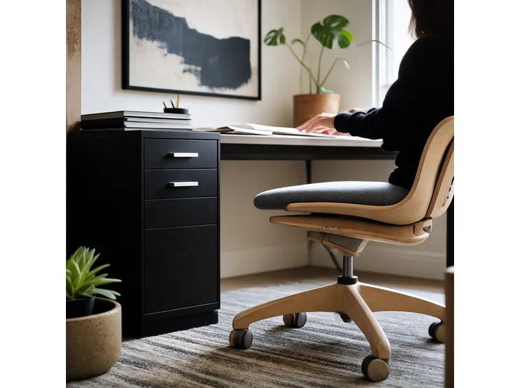 Una sedia ergonomica