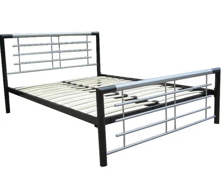 Un letto in acciao dalle linee molto semplici