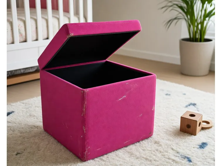 Pouf per sedersi e per riporre oggetti