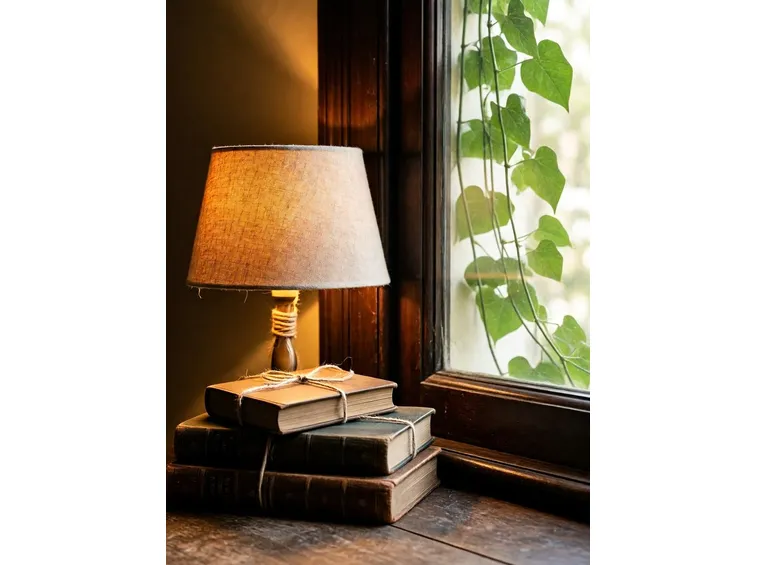 Lampada con libri