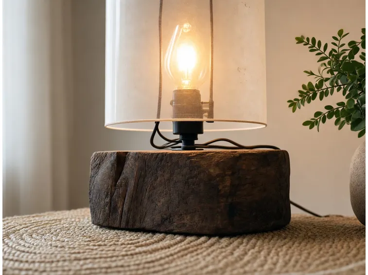 Lampada in legno