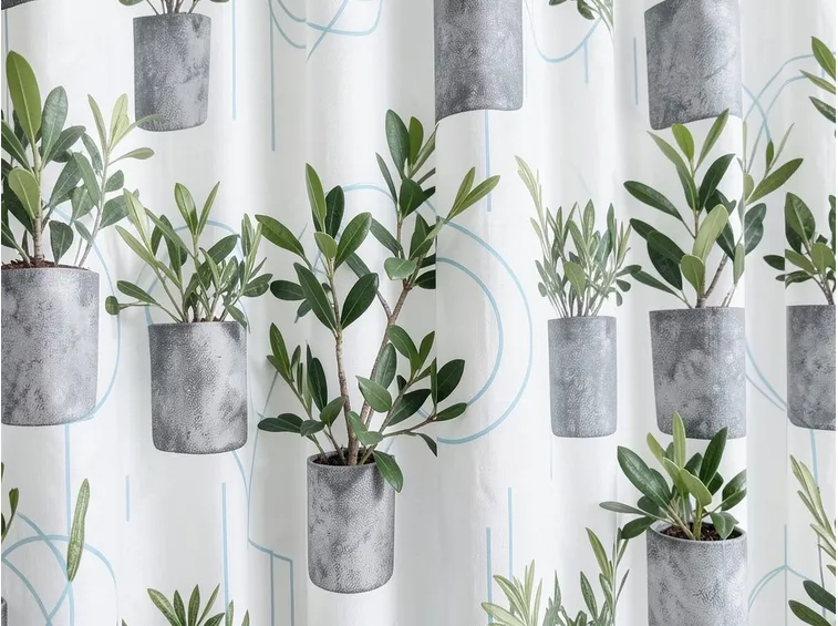 tenda con motivi floreali