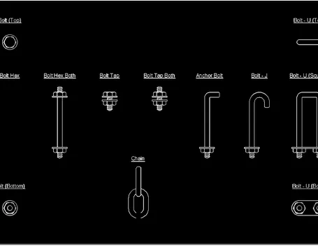Disegno bulloni dwg con AutoCad