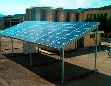 Pensilina fotovoltaica