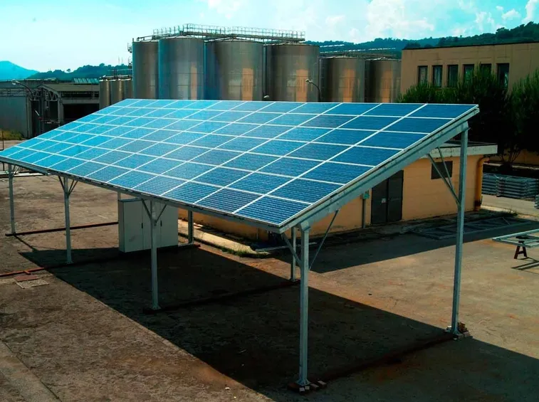 Pensilina fotovoltaica