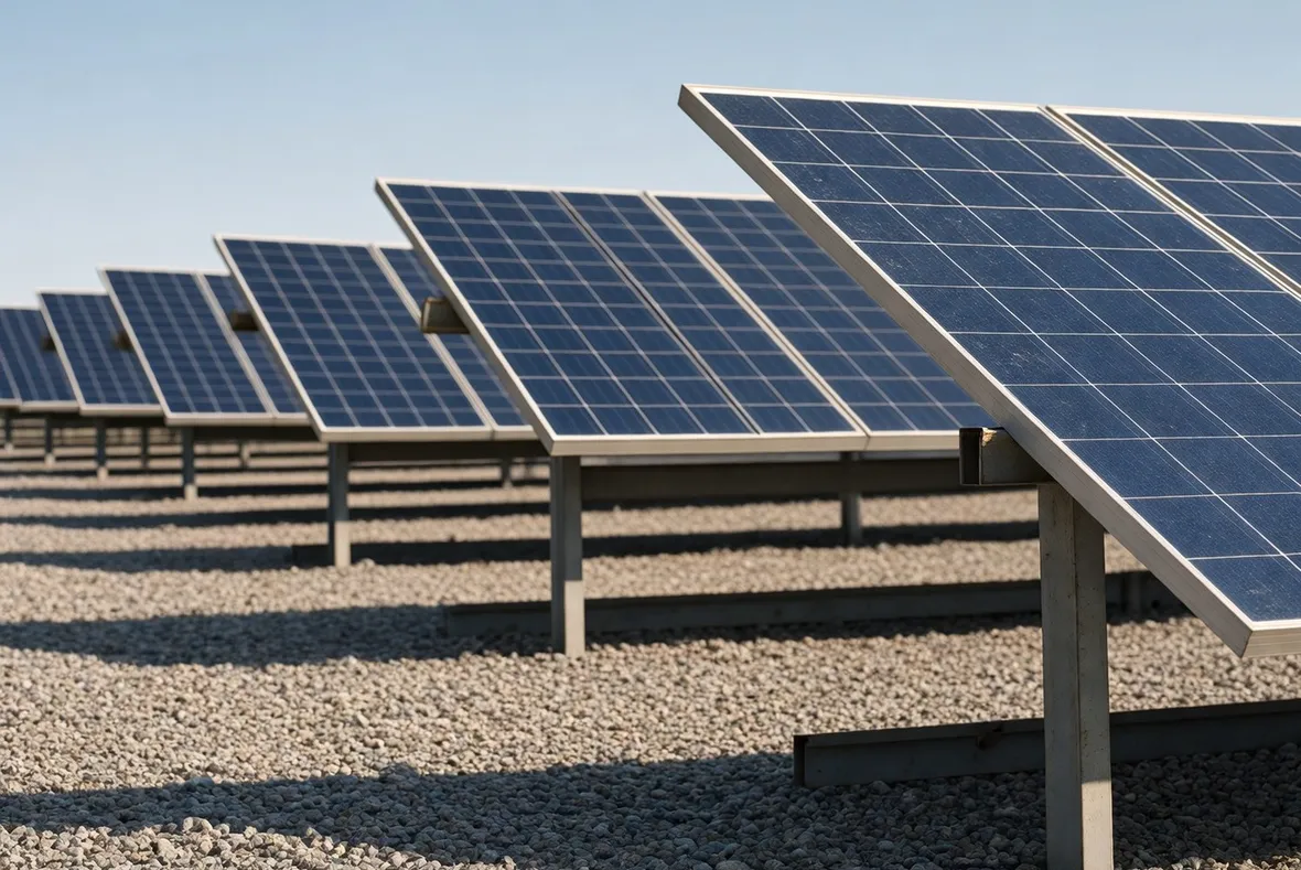 esempio di impianto fotovoltaico a terra