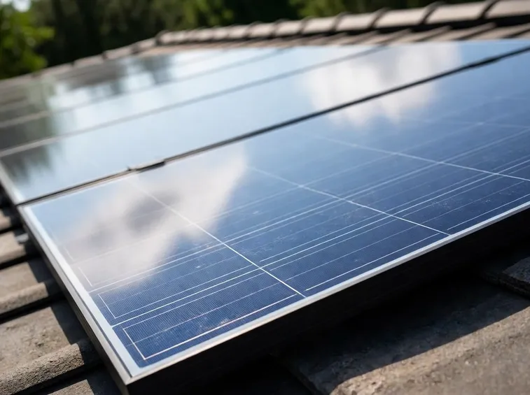 Pannelli fotovoltaici installati con moduli