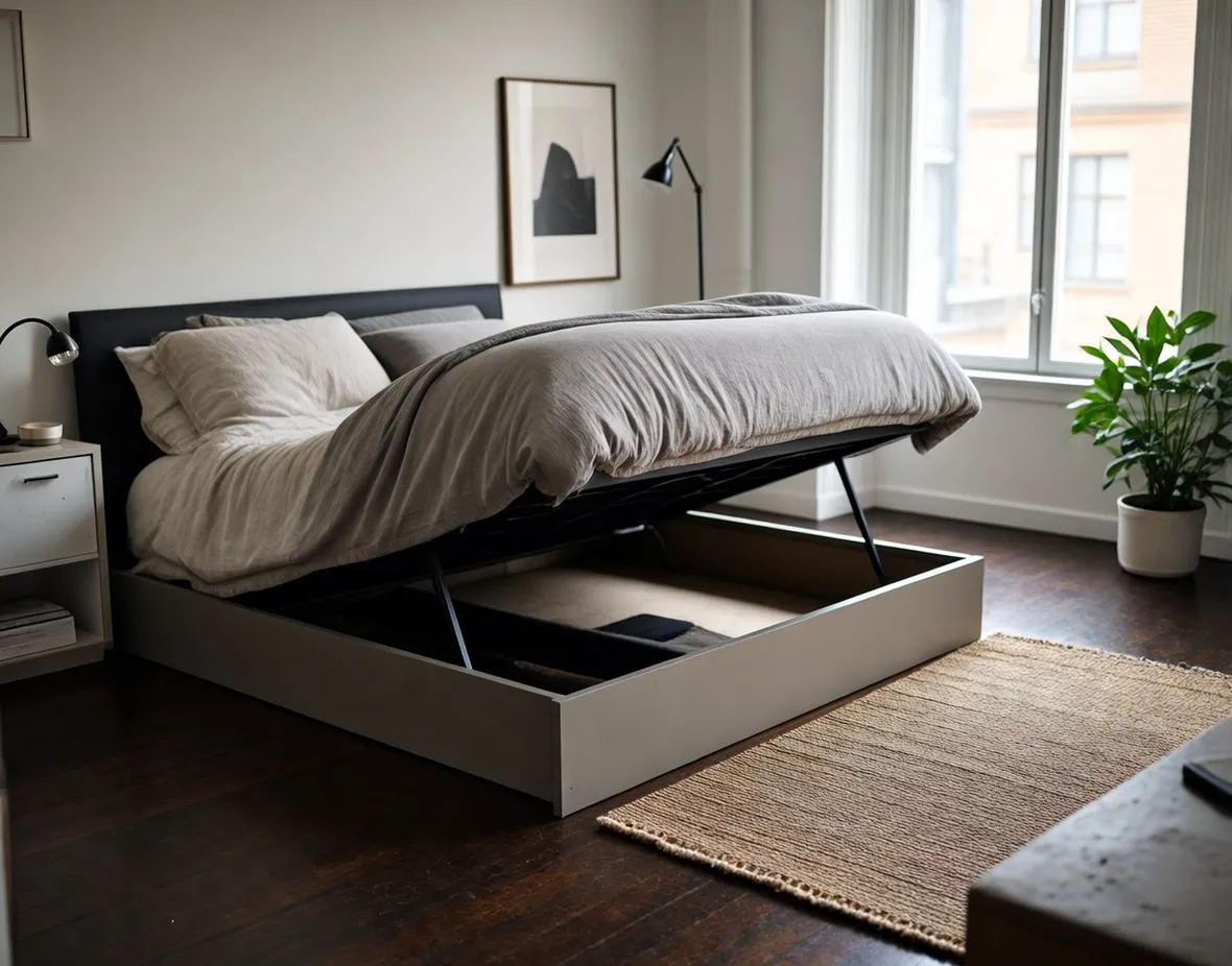 Letto con contenitore