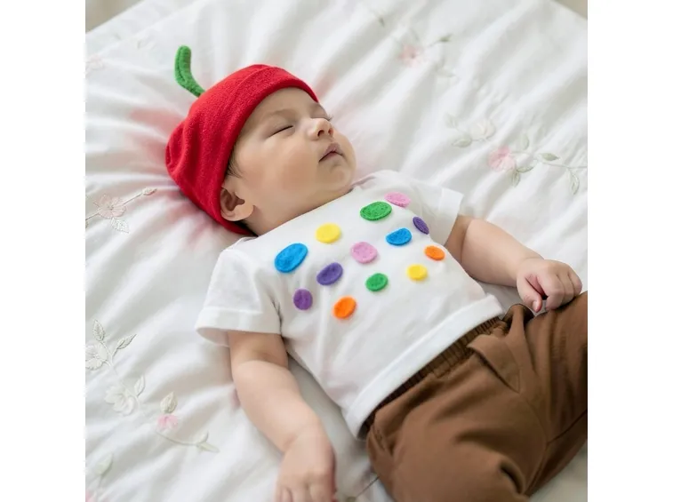 Costume di carnevale fai da te da sushi per neonati