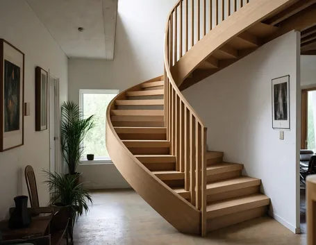 Corrimano in legno chiaro