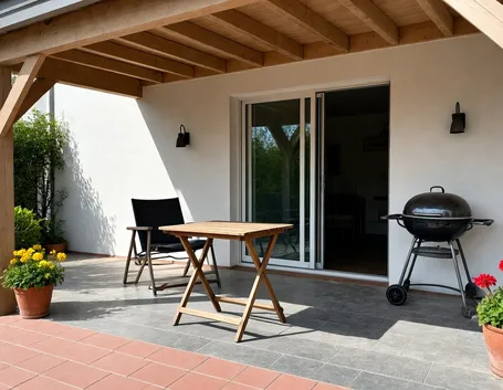 Una elegante veranda in legno