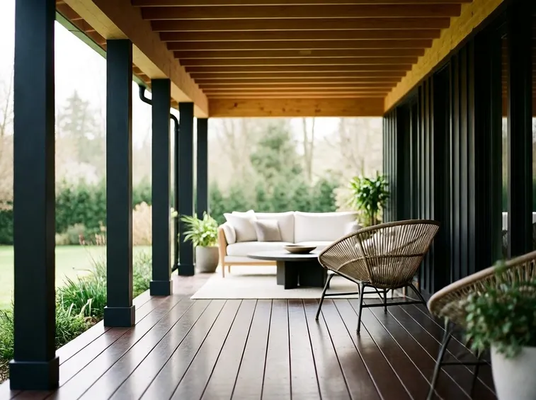 Una veranda in legno