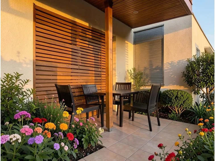 Una piccola veranda in legno