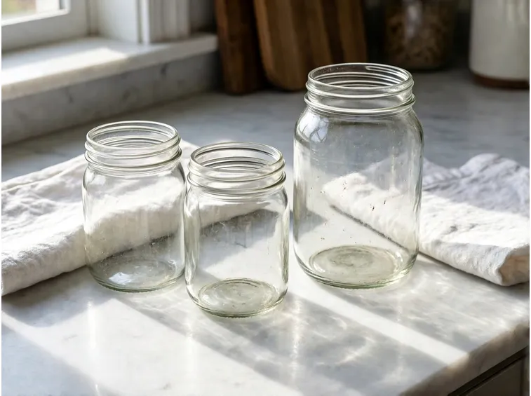 Scegliere e preparare i barattoli di vetro riciclati