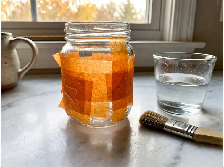Decorare le lanterne di Halloween con carta velina