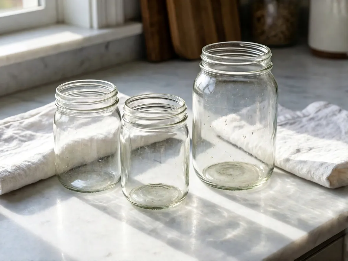 Scegliere e preparare i barattoli di vetro riciclati