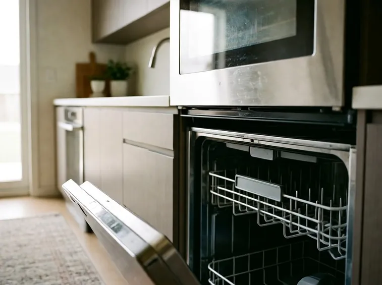 Forno posizionato sopra una lavastoviglie