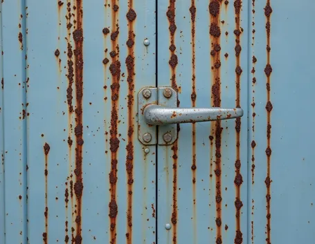 Porta attaccata dalla ruggine