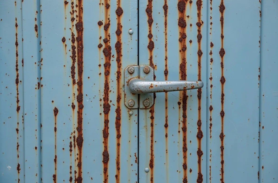 Porta attaccata dalla ruggine