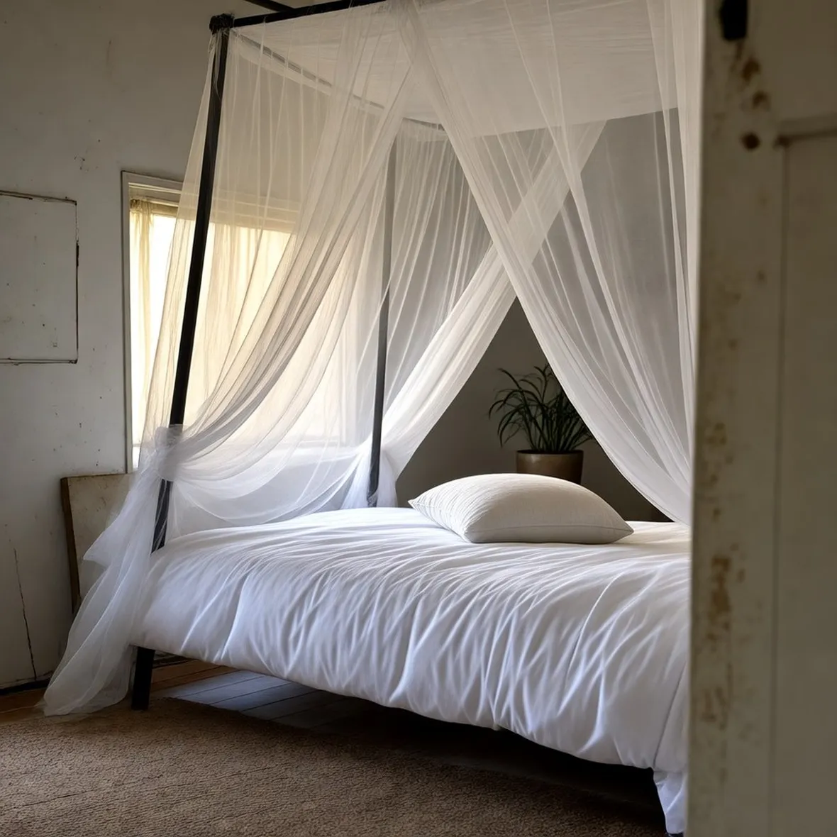 letto con zanzariera