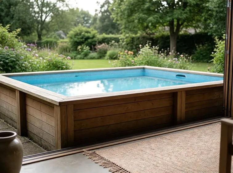 Piscina fuori terra con telaio portante
