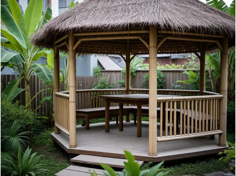 gazebo in bamboo