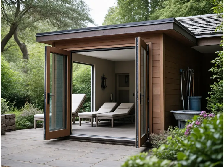 Box in legno con veranda