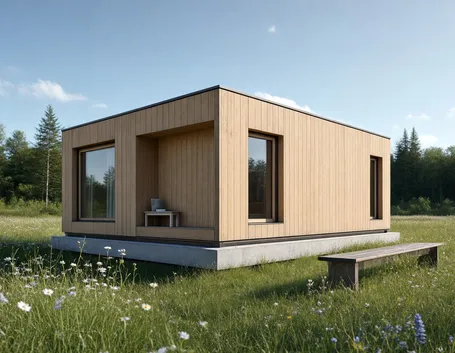 Una casa in costruzione