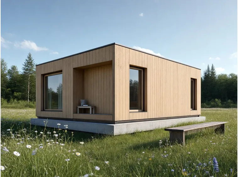 Una casa in costruzione