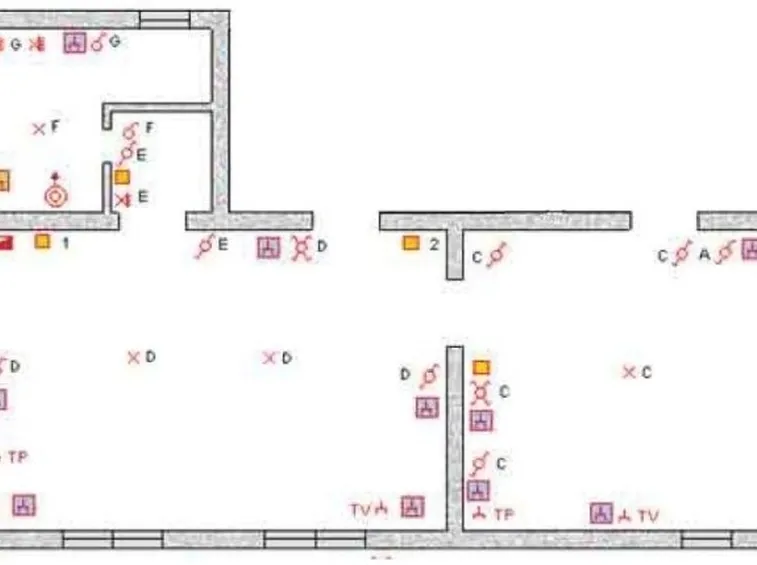 Schema esempio impianto elettrico a norma