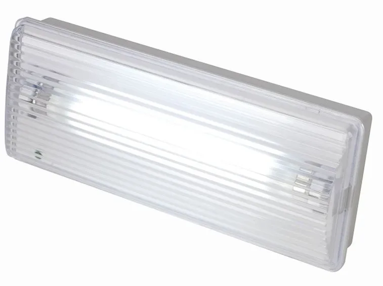 Tipico apparecchio per l'illuminazione di sicurezza.