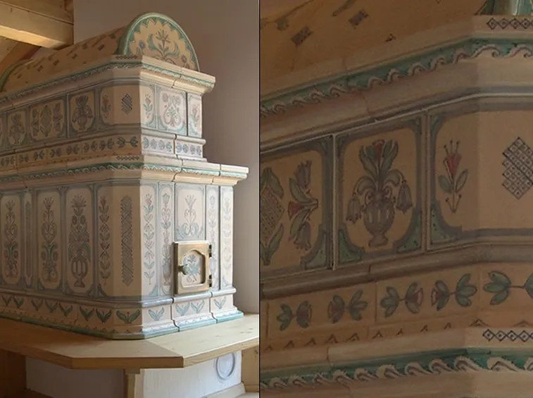 Stufa in maiolica