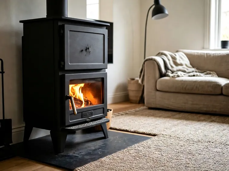 Stufa a legna con forno