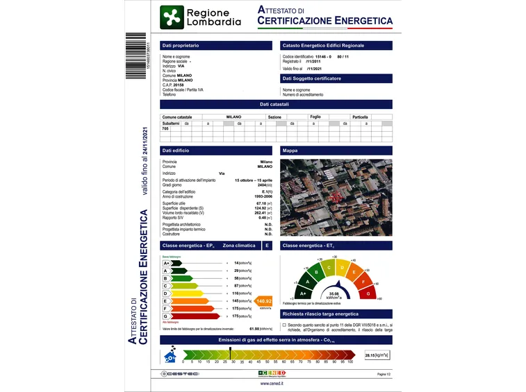 certificazini energetiche Lombardia