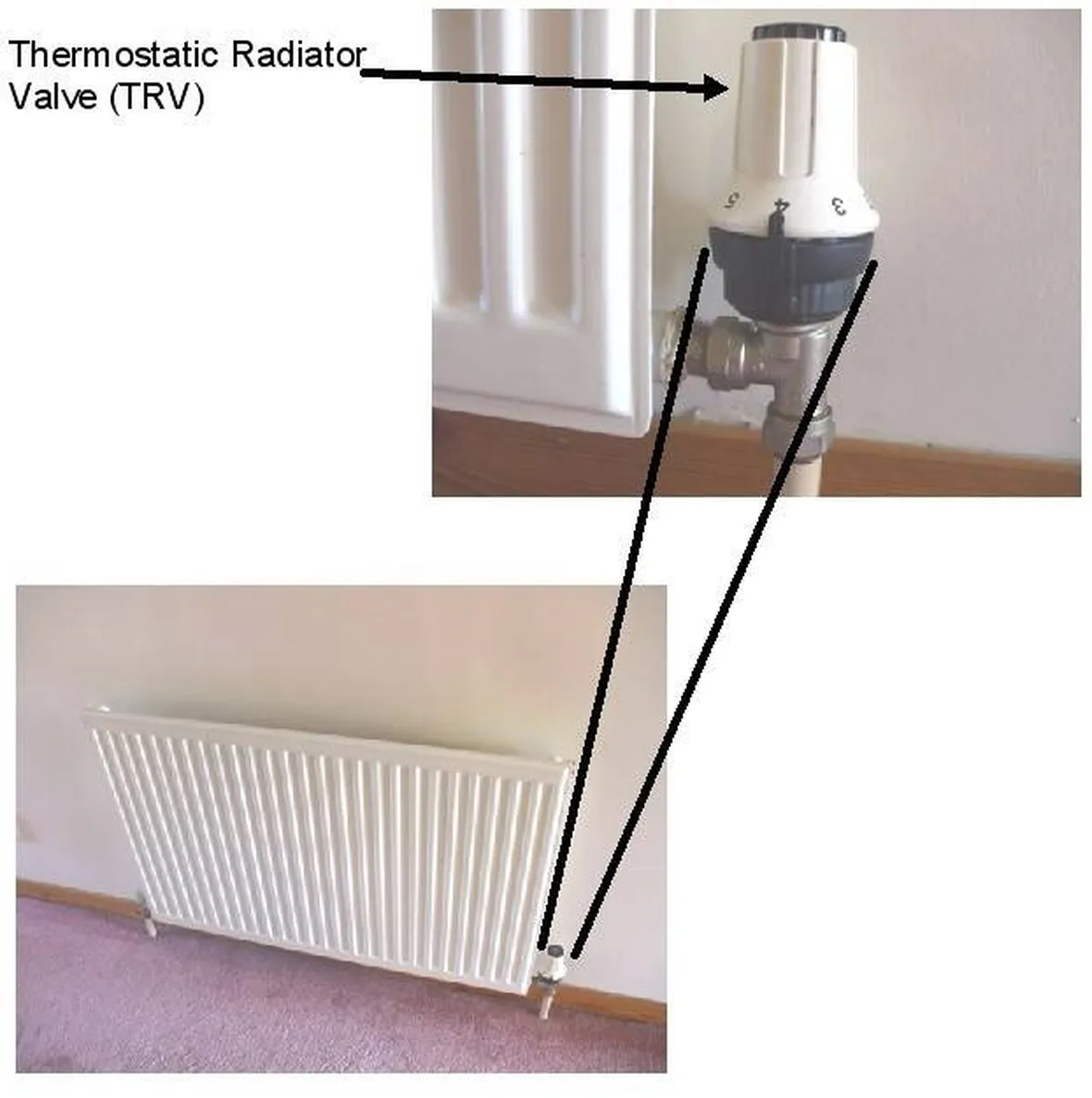 Valvola termostatica su un radiatore