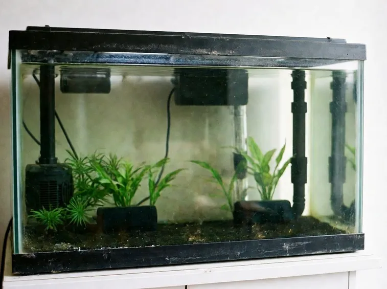 Acquario comprensivo di attrezzatura